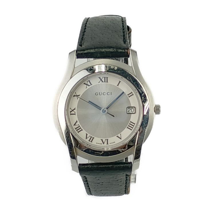 GUCCI グッチ 腕時計 安い デイト クォーツ 5500M シルバー文字盤