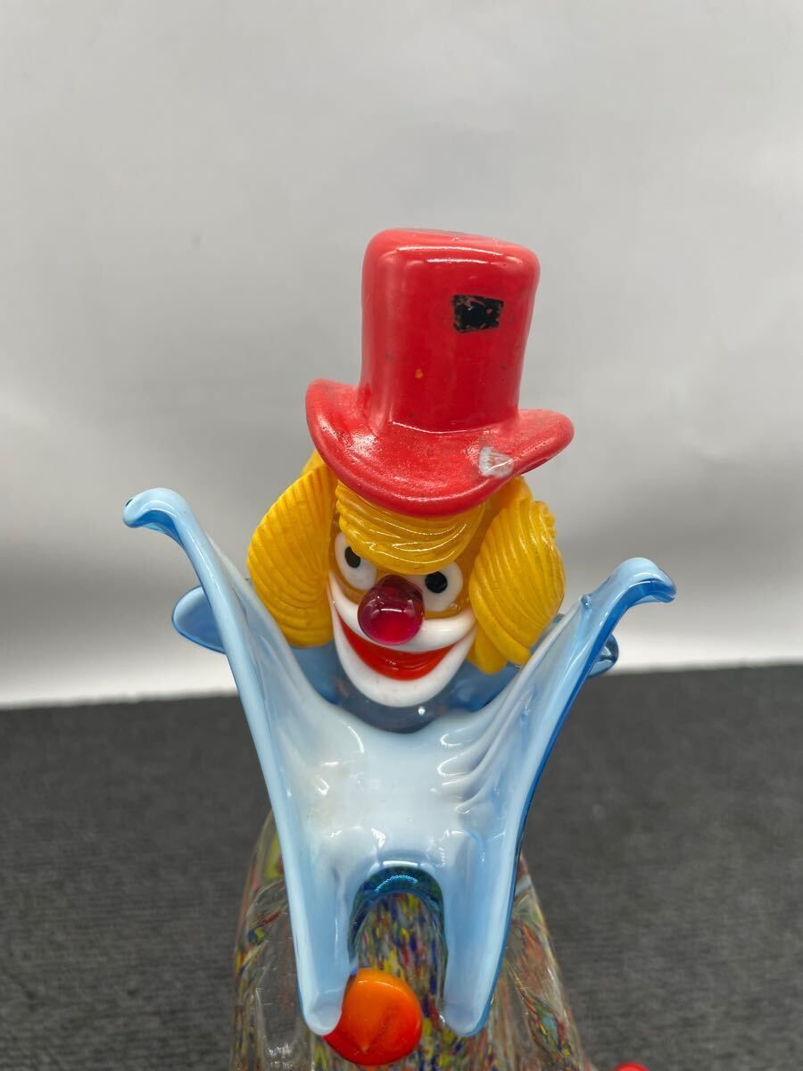 【美品】ムラノガラス　ピエロ　ガラス細工置物 　イタリア製　MURANO Amazon.co.jp: ムラーノガラス ピエロ 人形 イタリア ピエロ