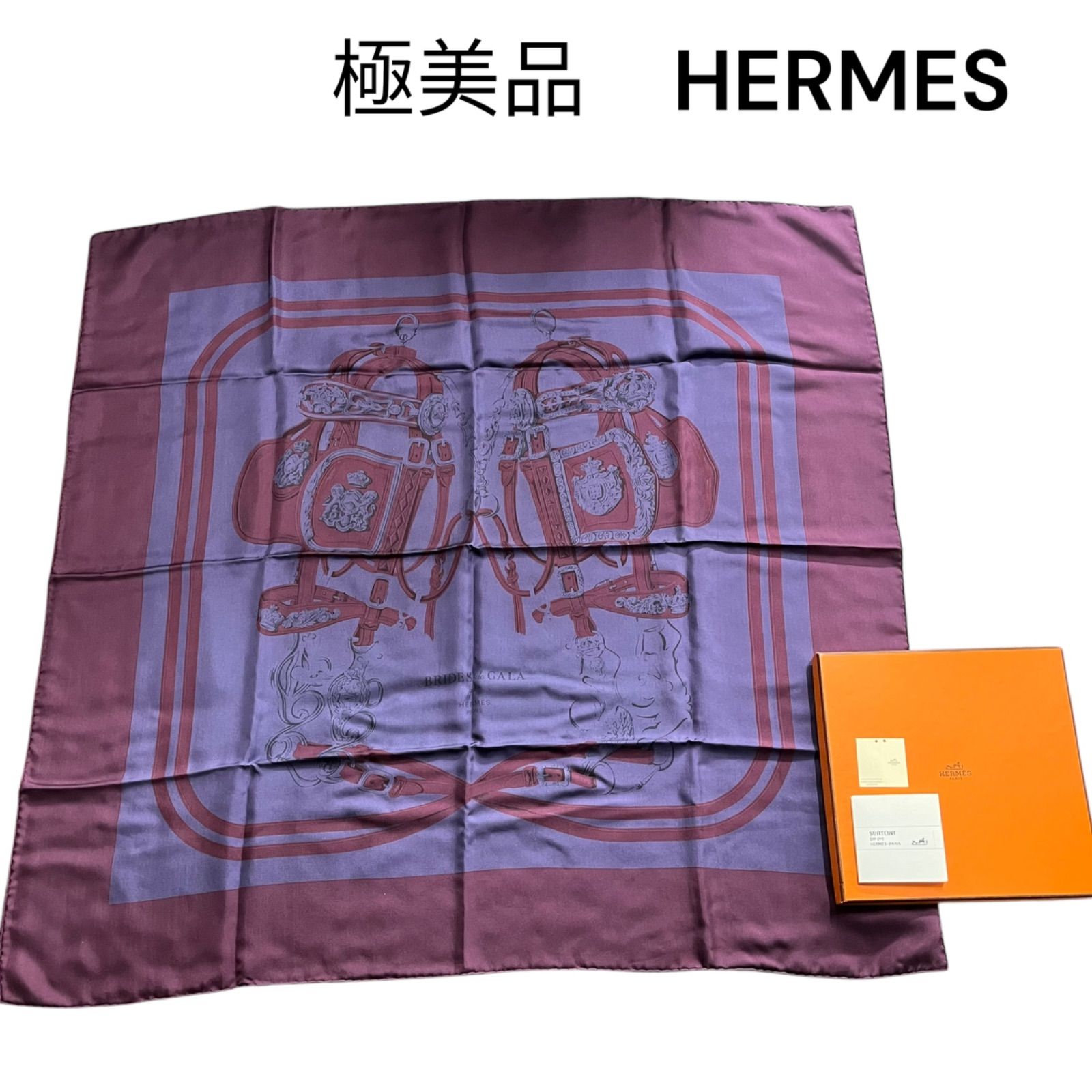 ○極美品 エルメス HERMES カレ90 BRIDES de GALA スカーフ
