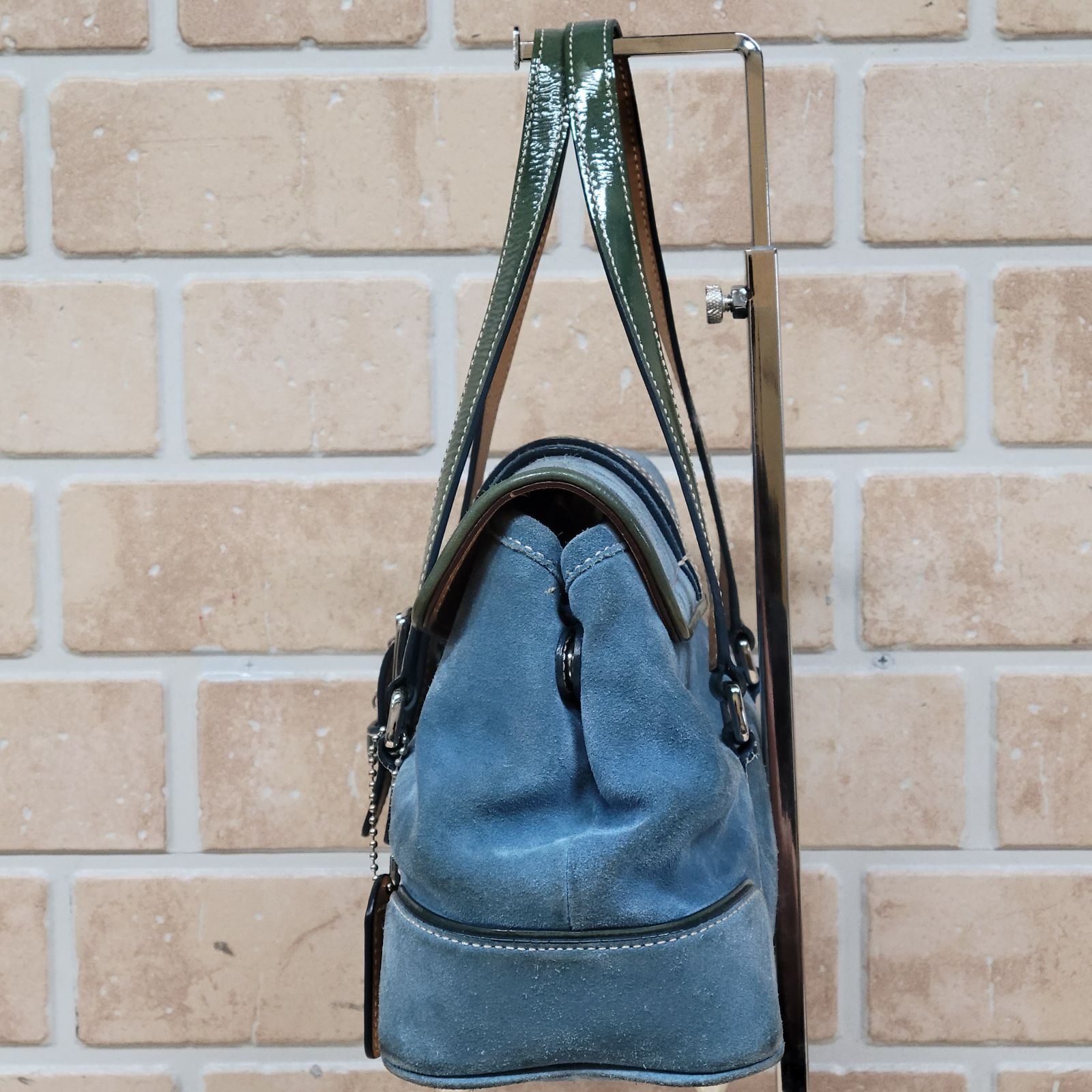 55 COACH コーチ スエード ハンドバッグ - メルカリ