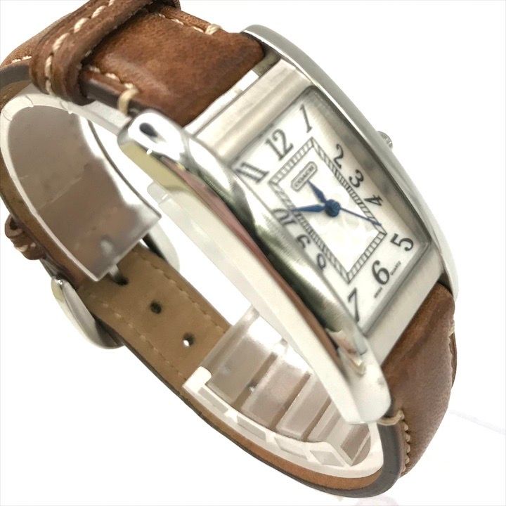 美品 COACH コーチ 0313 シェル文字盤 クォーツ レディース 腕時計  