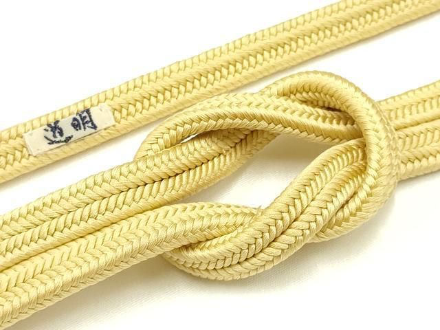 平和屋着物● 上 有職組紐道明 帯締め 冠組 淡黄色 宮内庁御用 国立博物館御用 東京芸術大学御用 AABA9946ay
