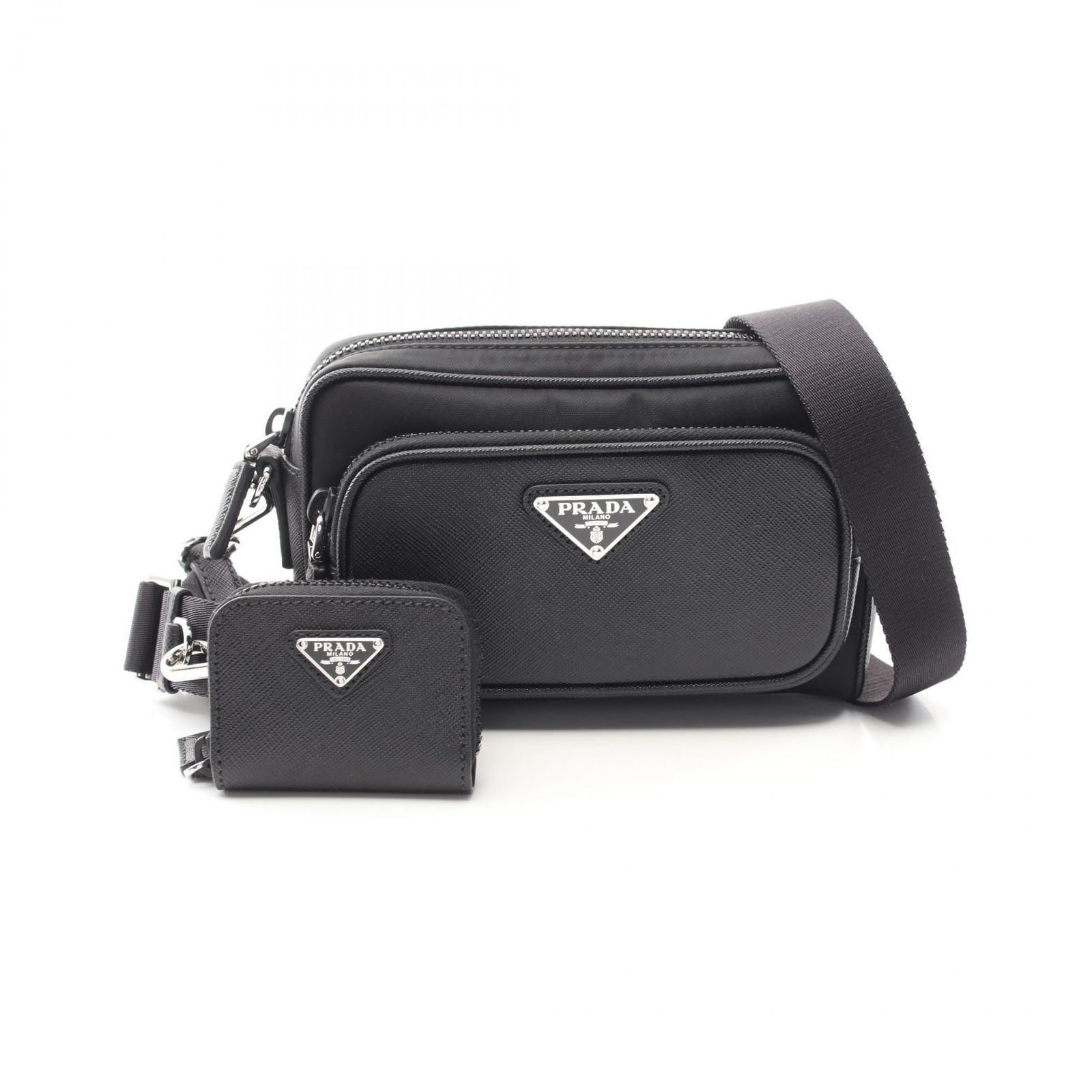 プラダ PRADA ショルダーバッグ TESSUTO + SAFFIANO
