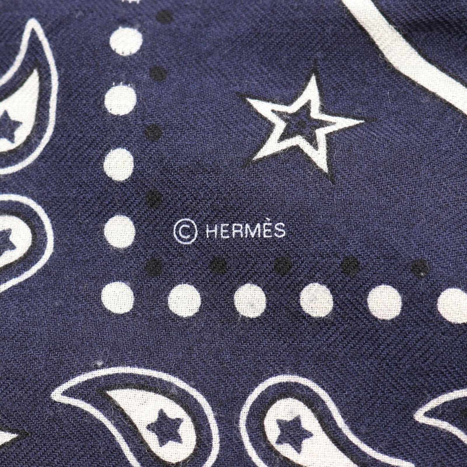エルメス HERMES スカーフ カレジェアン カレ140 LES CLES ネイビー