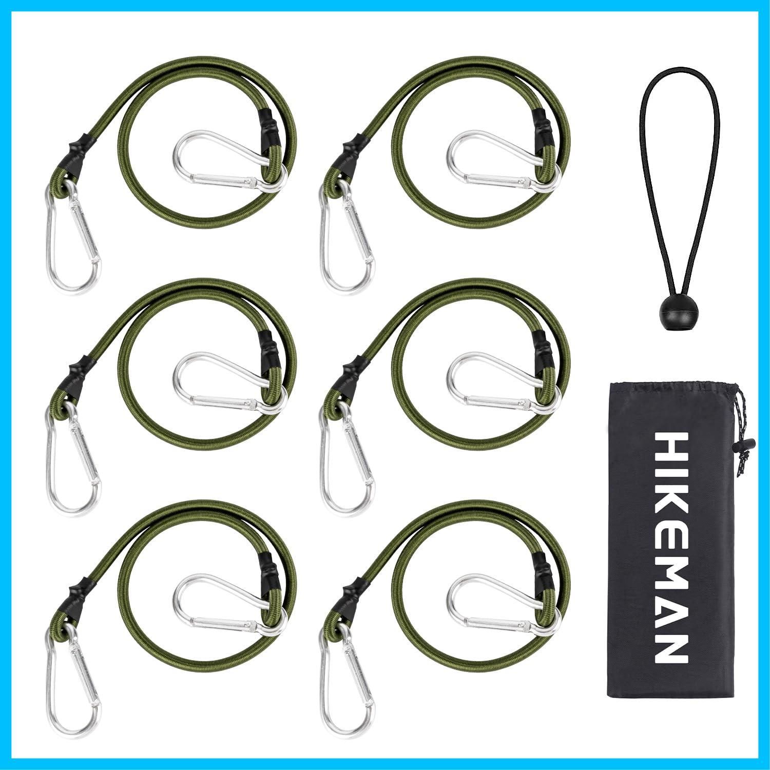 【数量限定】荷崩れ防止 ゴムひも ゴムロープ 固定ベルト 荷物 荷台用 固定用 カラビナ 強力 7mm (最新アルミニウム合金製) フック付き 6本セット 自由伸縮 40㎝/70cm/100cm 自転車 バンジーコード 荷台 テント アウトドア用品 旅行 登山