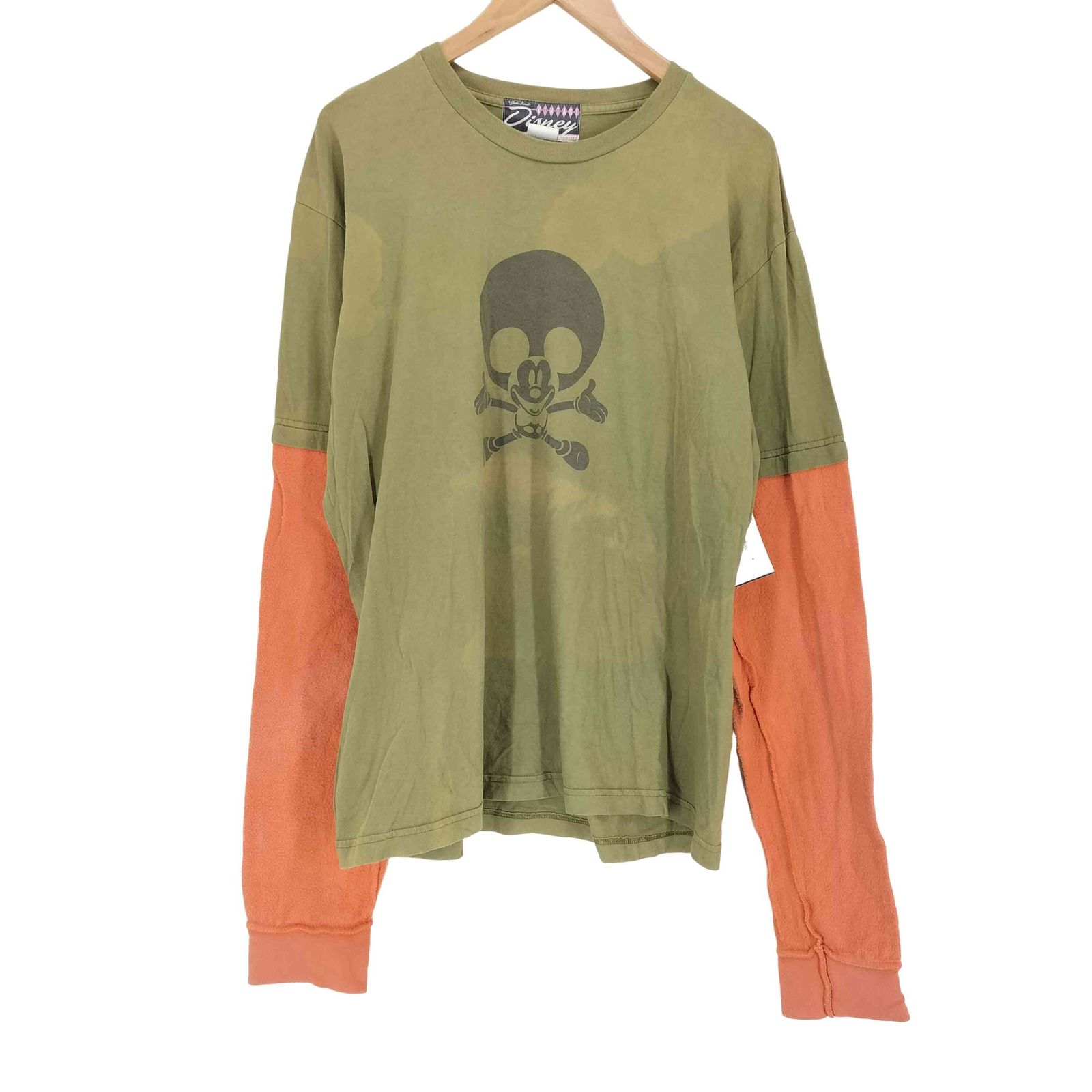 ユーズドフルギ USED古着 DIS NEY VINTAGE MADE IN USA 袖レイヤードカットソー メンズ  M