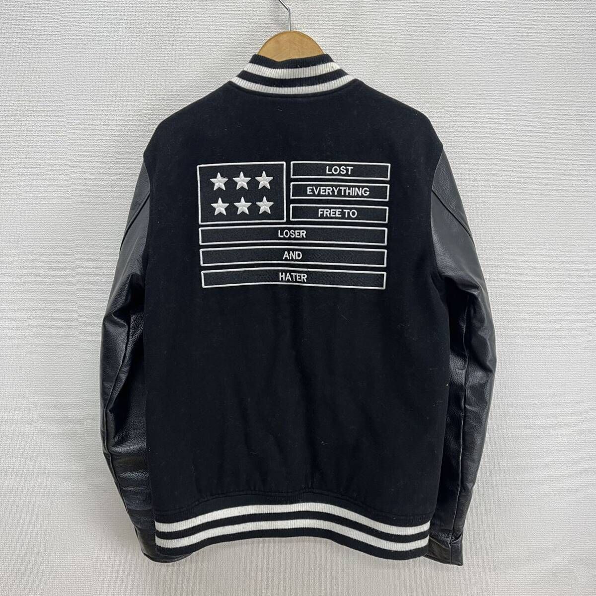 LEFLAH スタジャン XL ブラック/ネイビー LEFLAH(レフラー