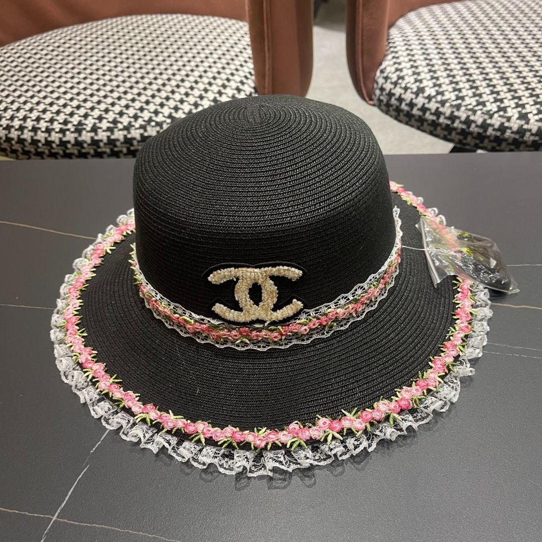 CHANEL 麦わら帽子 今日特価】CHANEL 2025 新 麦わら リゾート風 帽子 - メルカリ