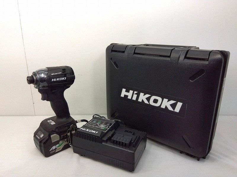 s25g-686k HIKOKI ハイコーキ コードレスインパクトドライバ WH18DC 18V バッテリ×1 充電器 ケース付き ブラック