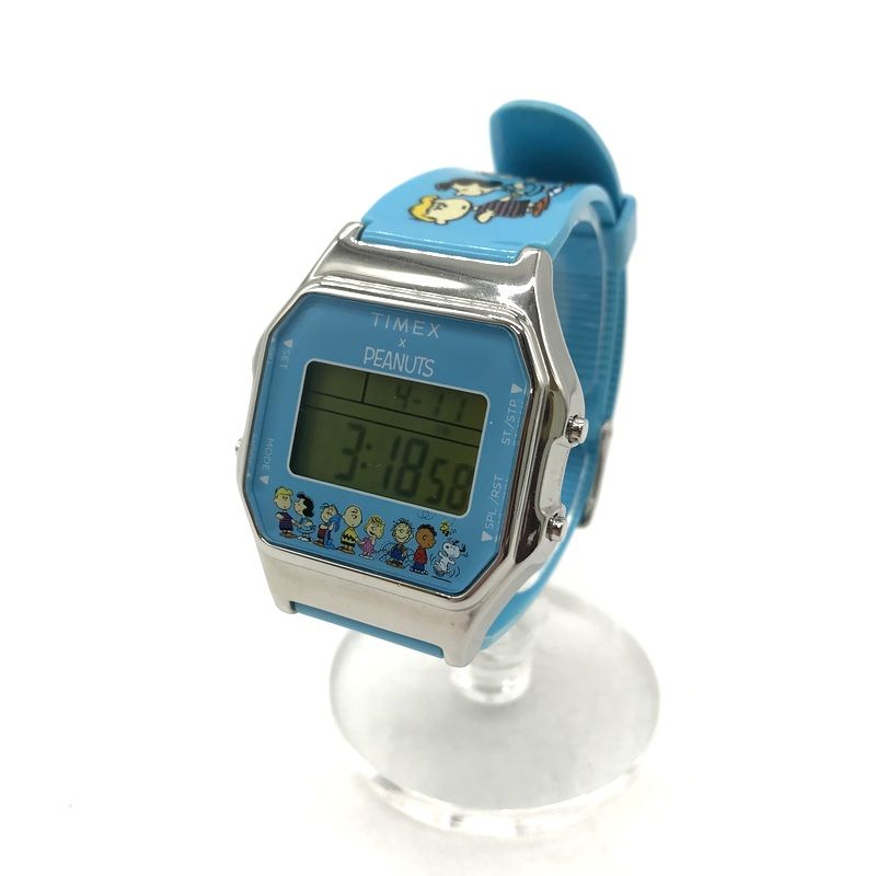 TIMEX PEANUTS 腕時計 TMX80 BEAMS BOY ビームス TW2W18900 アクセサリー スヌーピー レディース 水色 タイメックス 小物 B13507◆