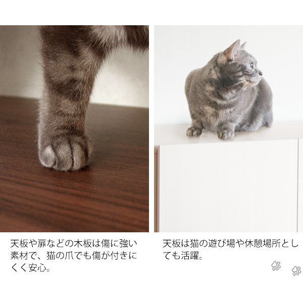 猫トイレクローゼット Galetta ガレッタ CR-1011 猫用トイレ 出入穴 扉付き収納棚 ペット用品 ペット家具 負担軽減 お掃除ラクラク たっぷり収納 全3色 7532 STEELWINDOWSANDDOORS_COM