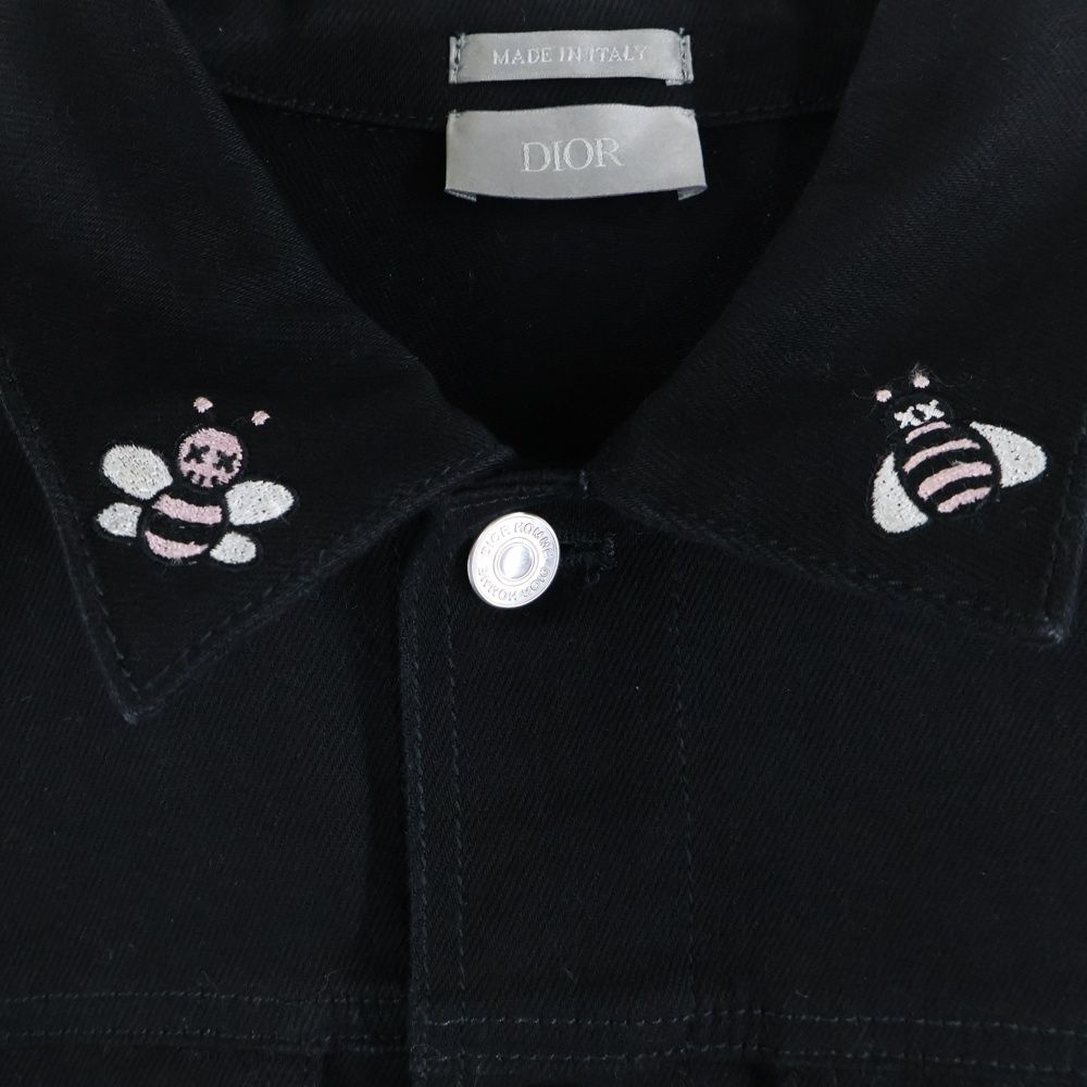希少品　Dior kaws コラボ　デニムジャケット　蜂刺繍 DIOR (ディオール) ×KAWS カウズ BEE 刺繍 デニム トラッカー