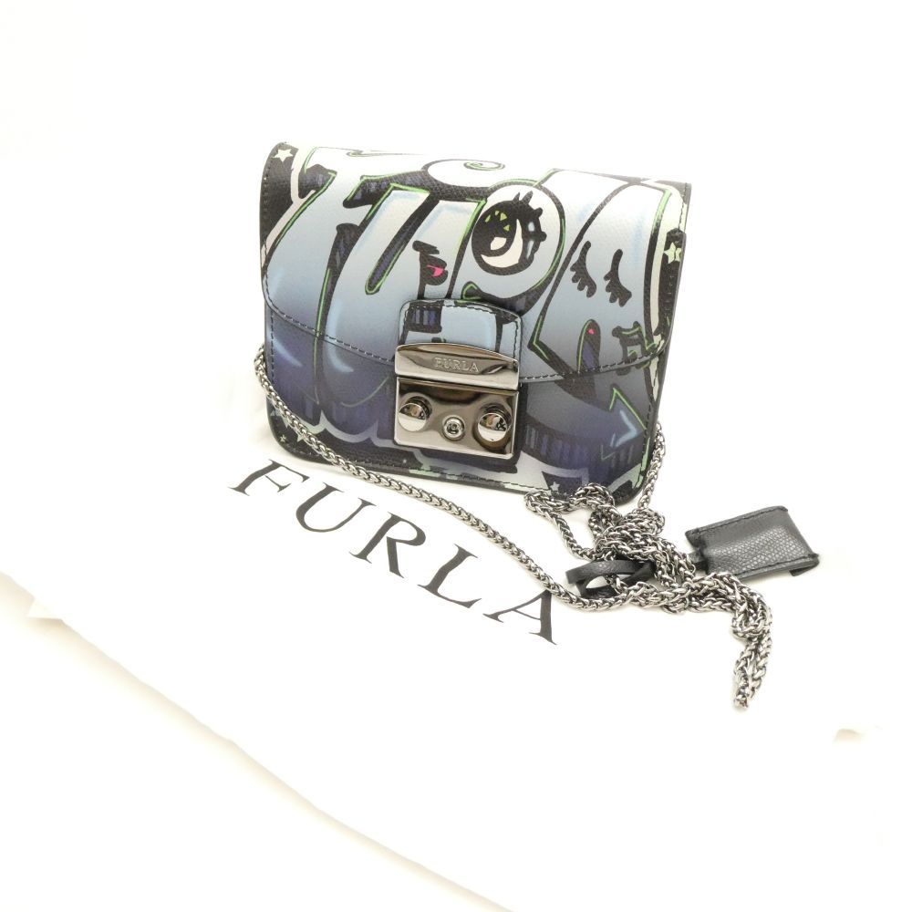 美品 ストア FURLA フルラ メトロポリス チェーンショルダー 美品 ストア FURLA フルラ メトロポリス チェーンショルダー