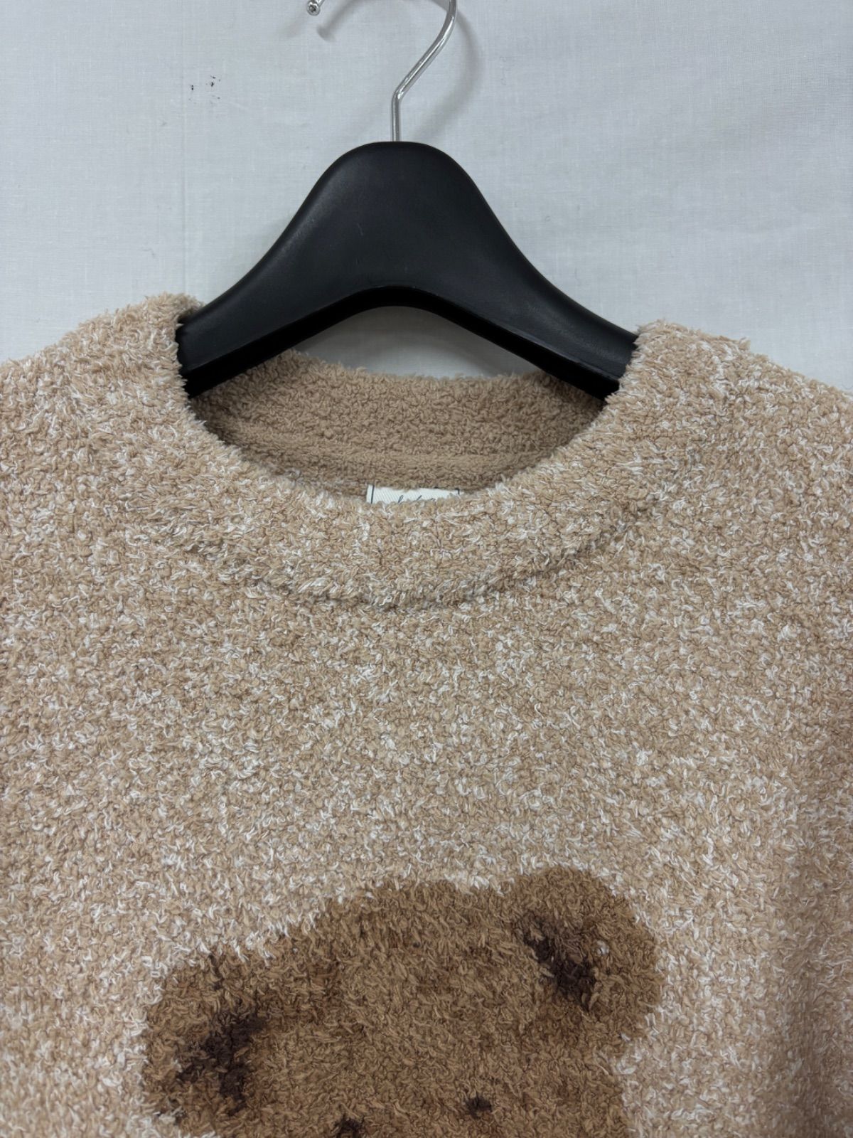 パウダーメランジベアジャガードプルオーバー-ロングパンツSET