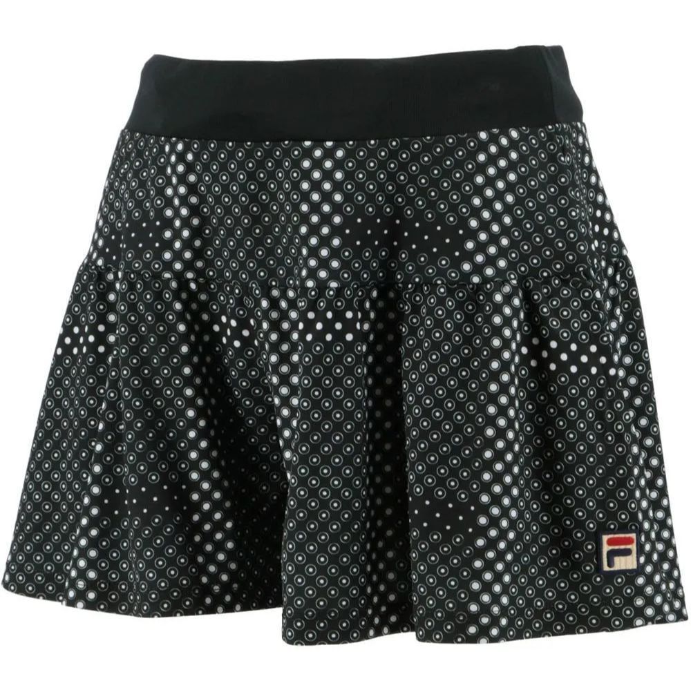 FILA  フィラ  テニス  ウェア  スコート風 キュロットパンツ  XLサイズ  中古美品   黒  小紋柄