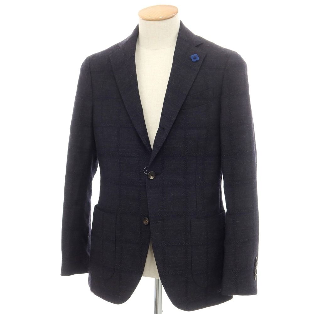 中古】ラルディーニ LARDINI ウール 3つボタン チェック