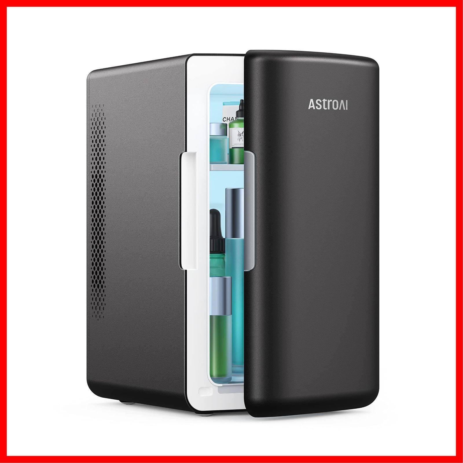 AstroAI 冷蔵庫 小型 6L ミニ冷蔵庫 小型 保温 冷温庫 バージョン2.0 化粧品 省エネ AC|DC給電 保温 保冷 家庭 車載2電源式 ポータブル コンパクト355ml*8本 日本語説明書付き ブラック