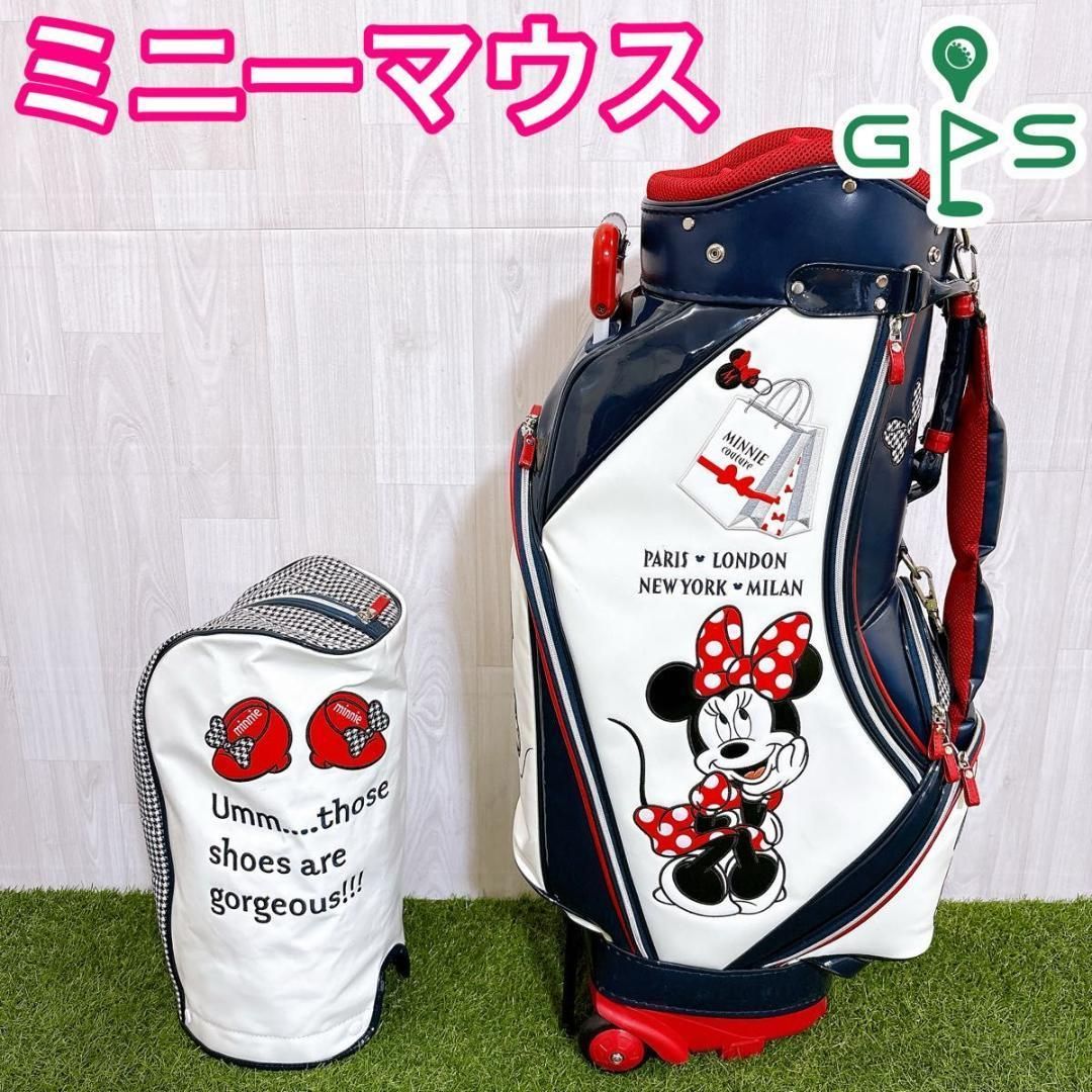 廃盤 ミニーマウス キャディバッグ キャスター付 合皮 エナメル