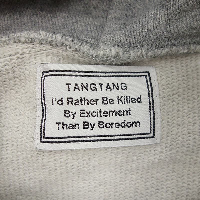 タンタン/TANGTANG ALRIGHT HOODIE スウェット プルオーバー パーカー グレー  サイズ レディースL 51F25 ランクA  (中古) タンタン/TANGTANG ALRIGHT HOODIE スウェット プルオーバー