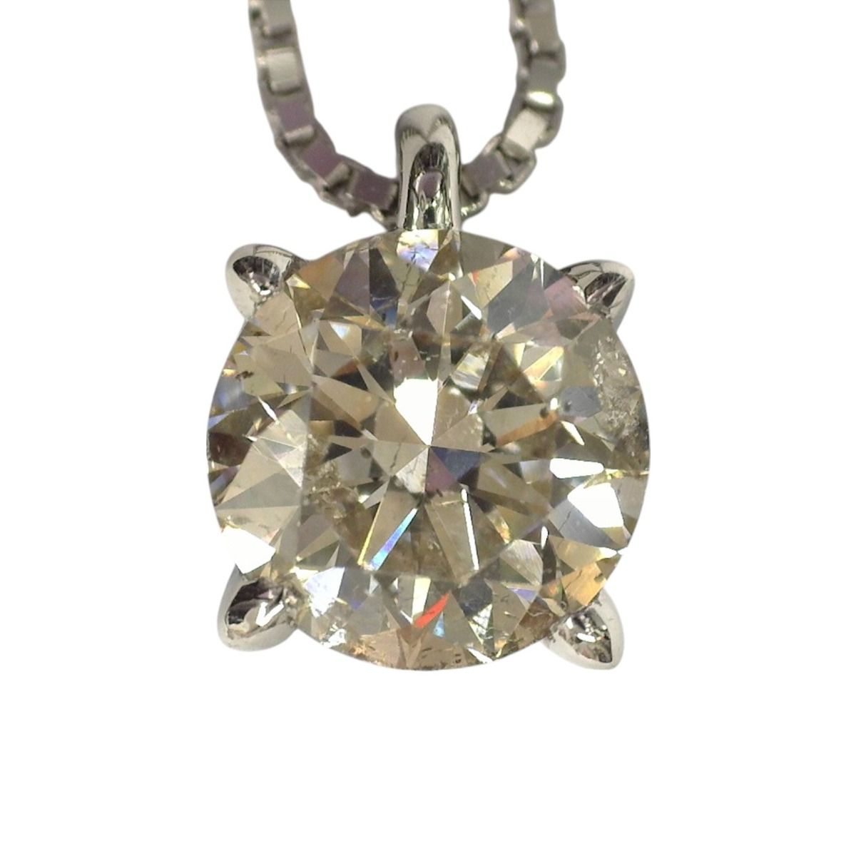 ネックレス ネックレス ベリーライトブラウン   1.028カラット ダイヤ ネックレス ダイヤ ネックレス 1.028カラット ネックレス ベリーライト