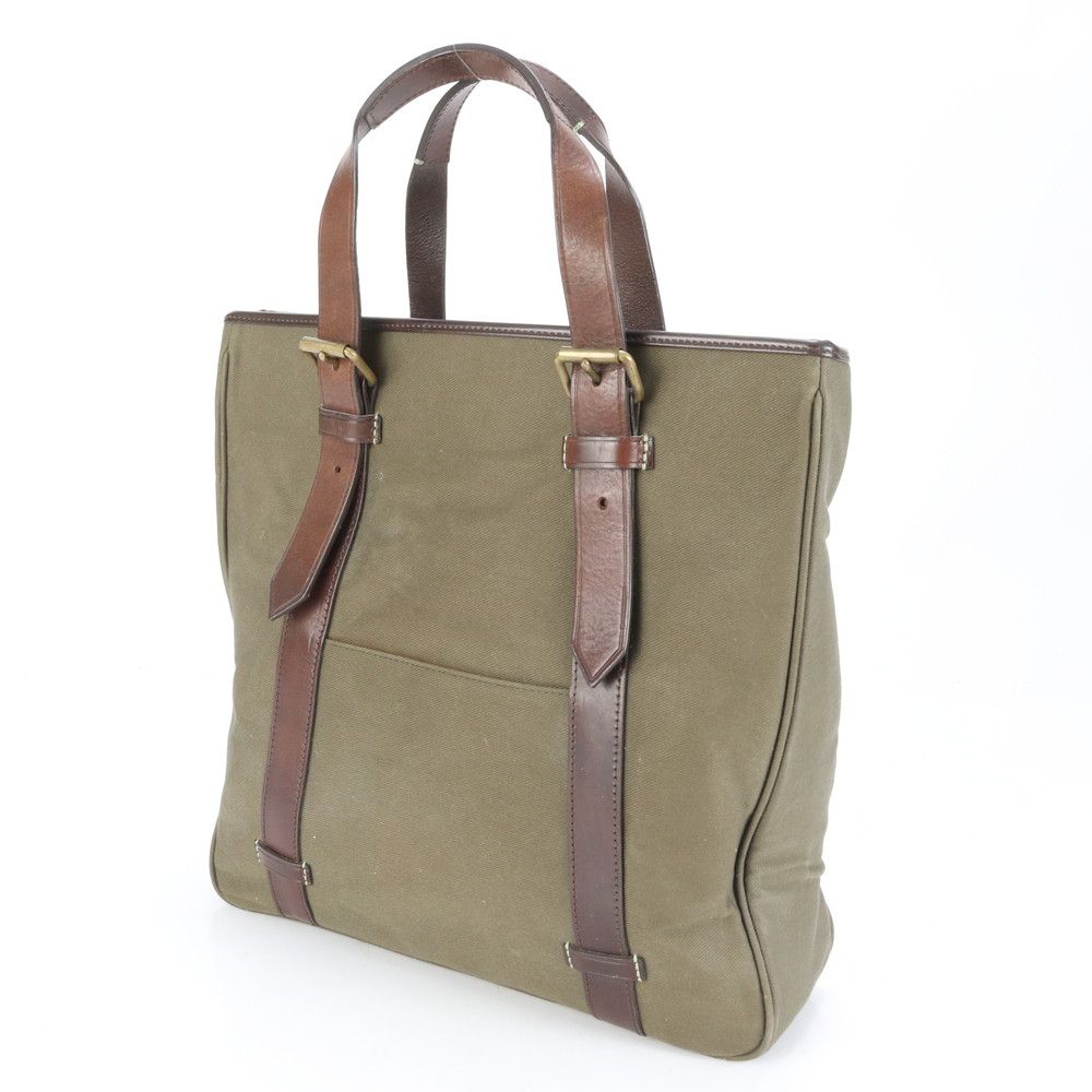 美品 ポールスミス レザー キャンバス トート バッグ ショルダー