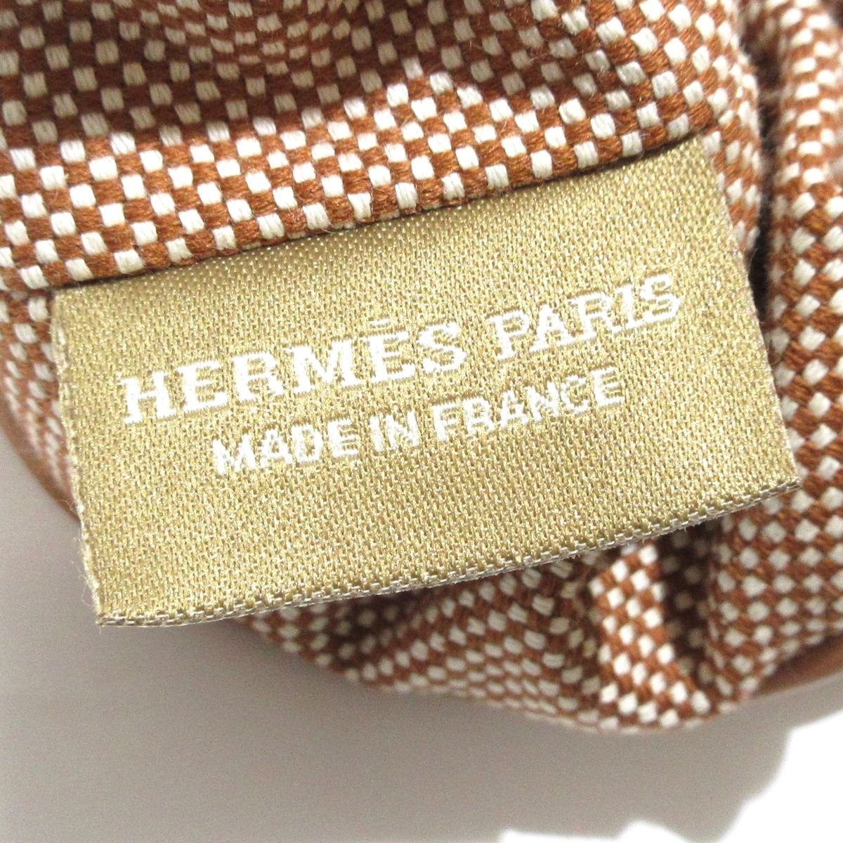 HERMES(エルメス) シュシュ美品 クラウディア プラン・エア トワルアッシュ ゴールド - メルカリ