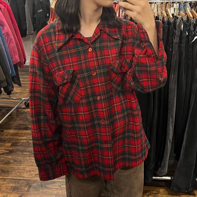マチ付き◎ 60s BRENT チェック ネルシャツ XL ビンテージ ☆ 50s 90s fivebrother sears bigmac  Pendleton Sears ネルシャツ pendleton fivebrother bigmac