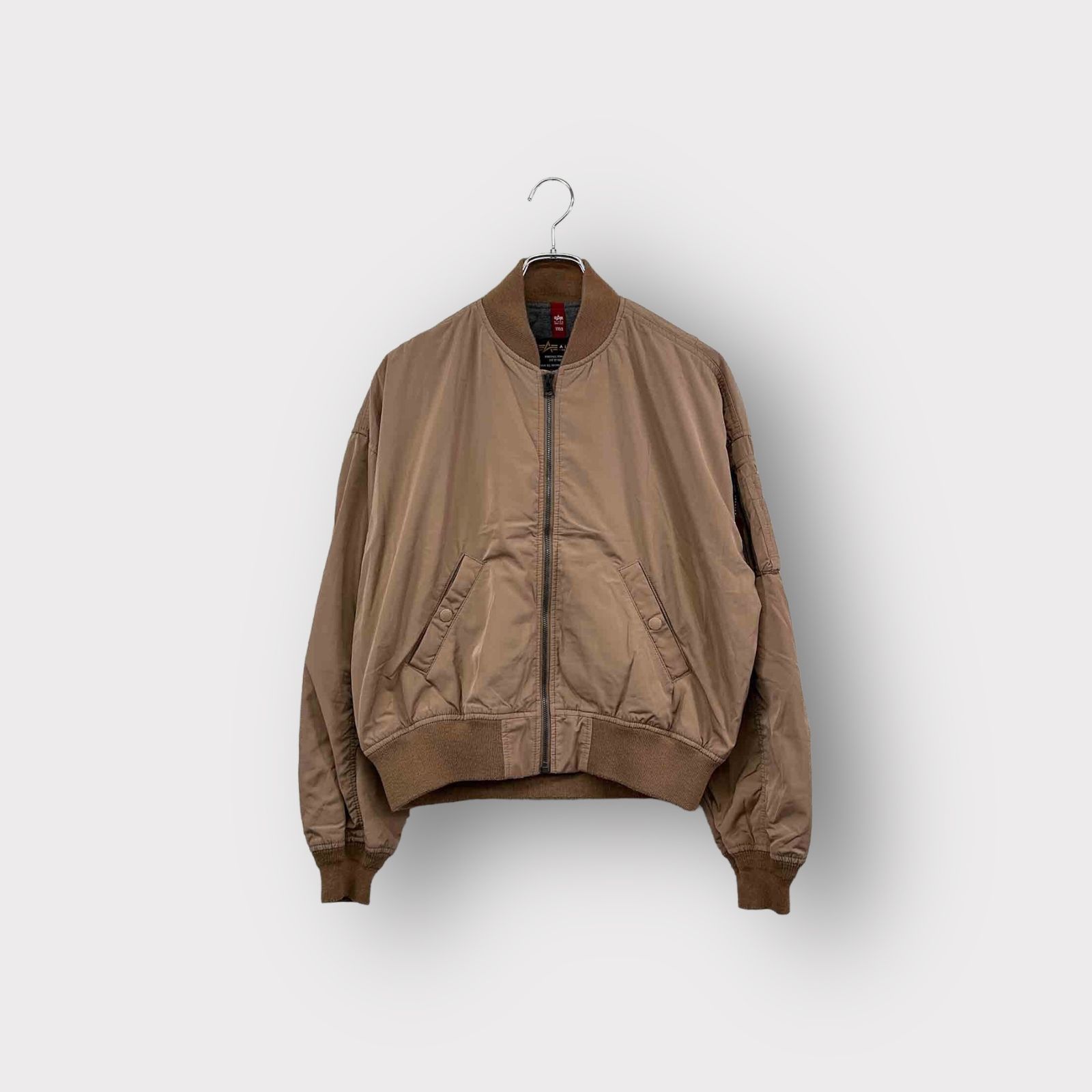 ALPHA INDUSTRIES アルファインダストリー MA-1 ジャケット ブルゾン ブラウン サイズM レディース ヴィンテージ 6 - メルカリ