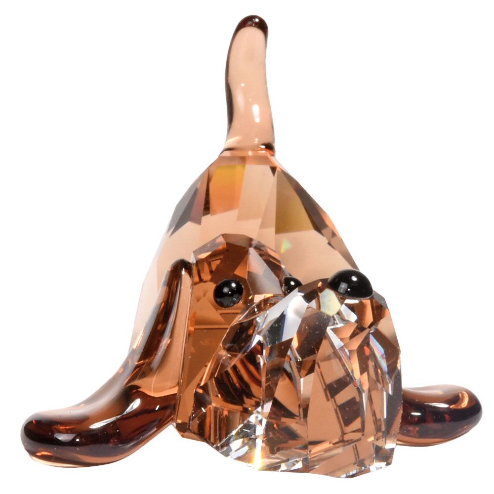 SWAROVSKI - スワロフスキー SWAROVSKI ラブロッツ ペッピーノ オブジェ 置物 935720 クリア ブラウン 犬 バセットハウンド【中古】 スワロフスキー SWAROVSKI ラブロッツ ペッピーノ オブジェ 置物