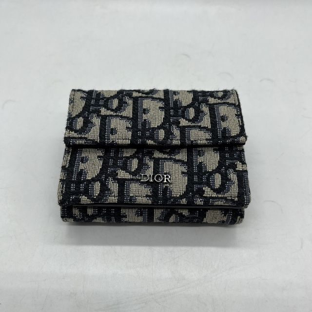 DIOR ディオール オブリークジャガード3つ折りウォレット 財布 南堀江