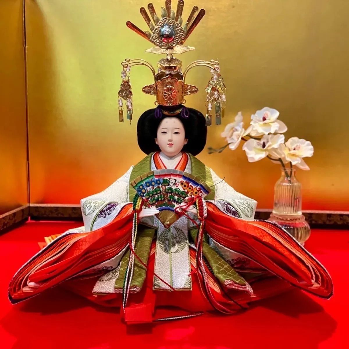 雛人形 親王飾り 黄櫨染 雛人形 親王飾り用 小道具一式 小三五 親王