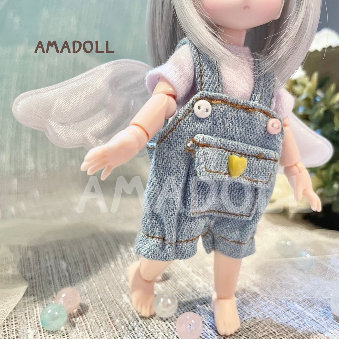 ねんどろいどどーる オビツ11 服 オーバーオール 使用可 ドールハウス サイズ 1/12 靴 bjd ob11 ウィッグ ヘッド ボディ 素体  ソフビ ハンドメイド アウトフィット 安い YmY ピコドー9 ピコニーモ 着せ替え 人形 球体関節人形 Y3 - メルカリ