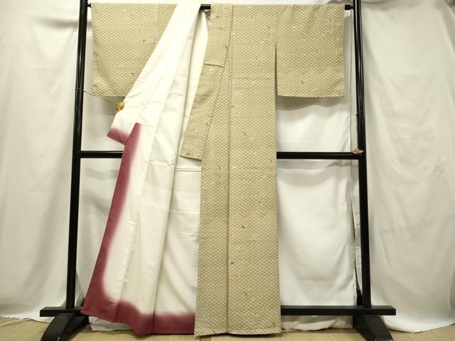 平和屋着物▽小紋　単衣　間道　洗える着物　AAAU9214ph 平和屋着物▽小紋 単衣 間道 洗える着物 AAAU9214ph 平和屋オンライン｜