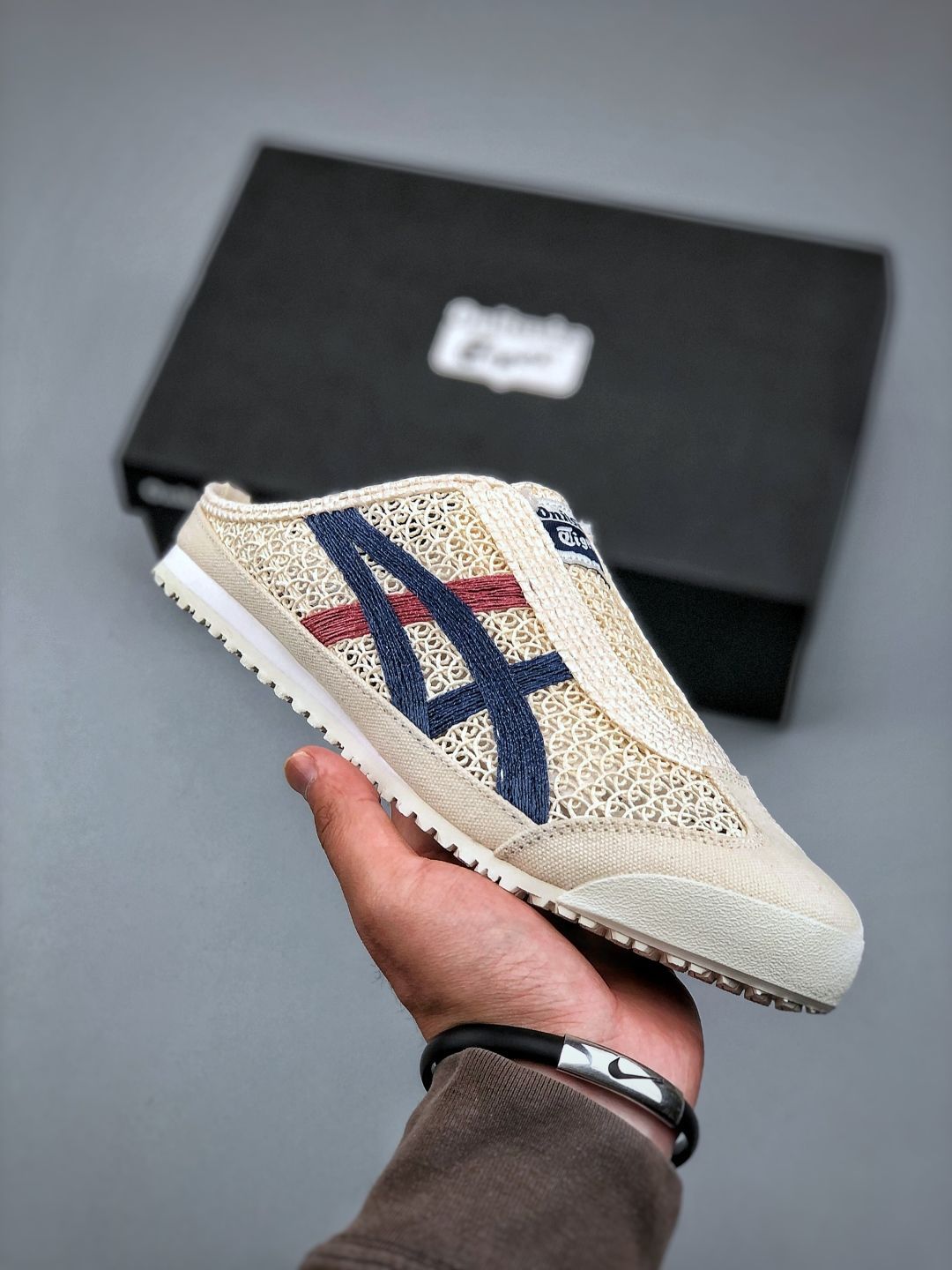 Onitsuka Tiger オニツカタイガー ミュール MEXICO 66 メキシコ 66 SABOT サボ クリーム マコブルー メンズ レディース ウィメンズ 男性用 女性用