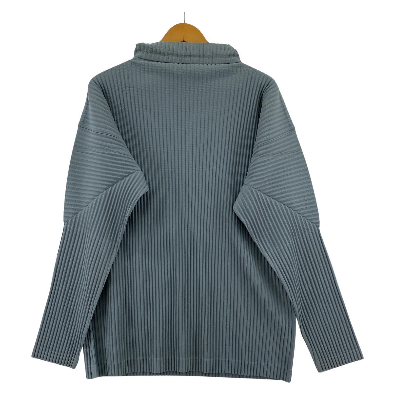 HOMME PLISSE ISSEY MIYAKE タートルネックカットソー ブルー