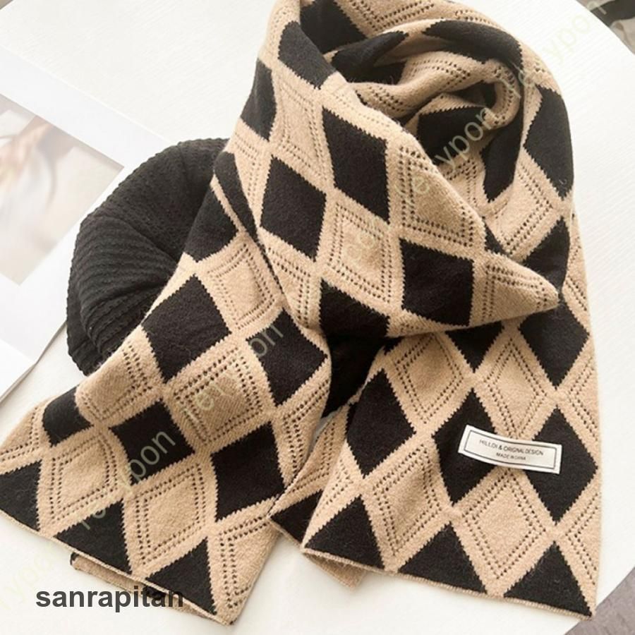 ストール秋 冬 防寒編みニット マフラー 差し込み マフラー黒 ストール