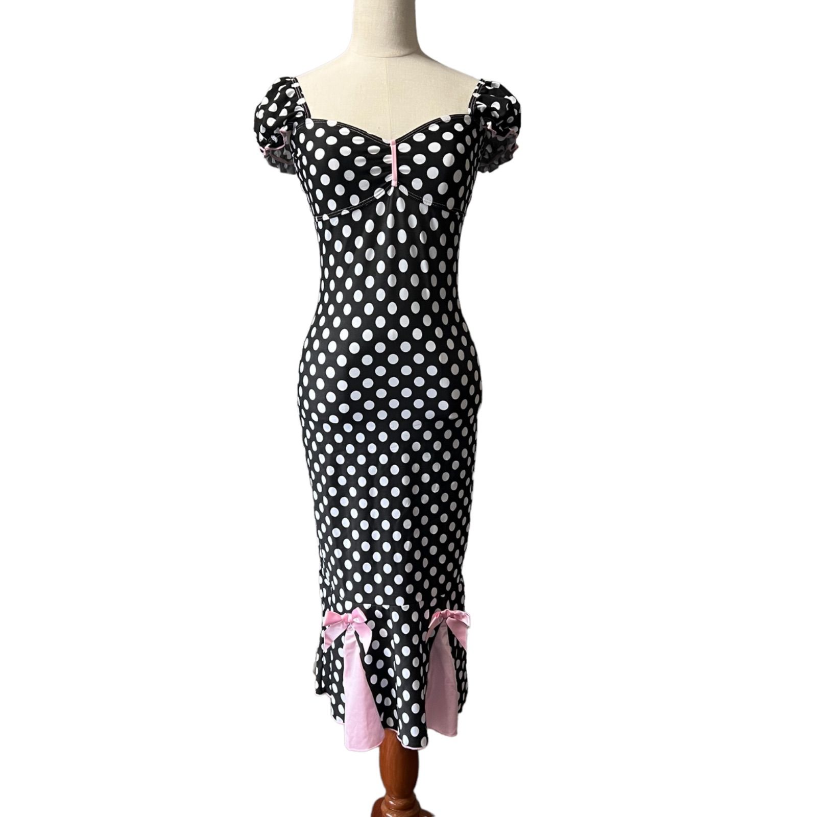 インポート☆LOLITA GIRL CLOTHING/水玉ペンシルドレス＊ヴィンテージ 
