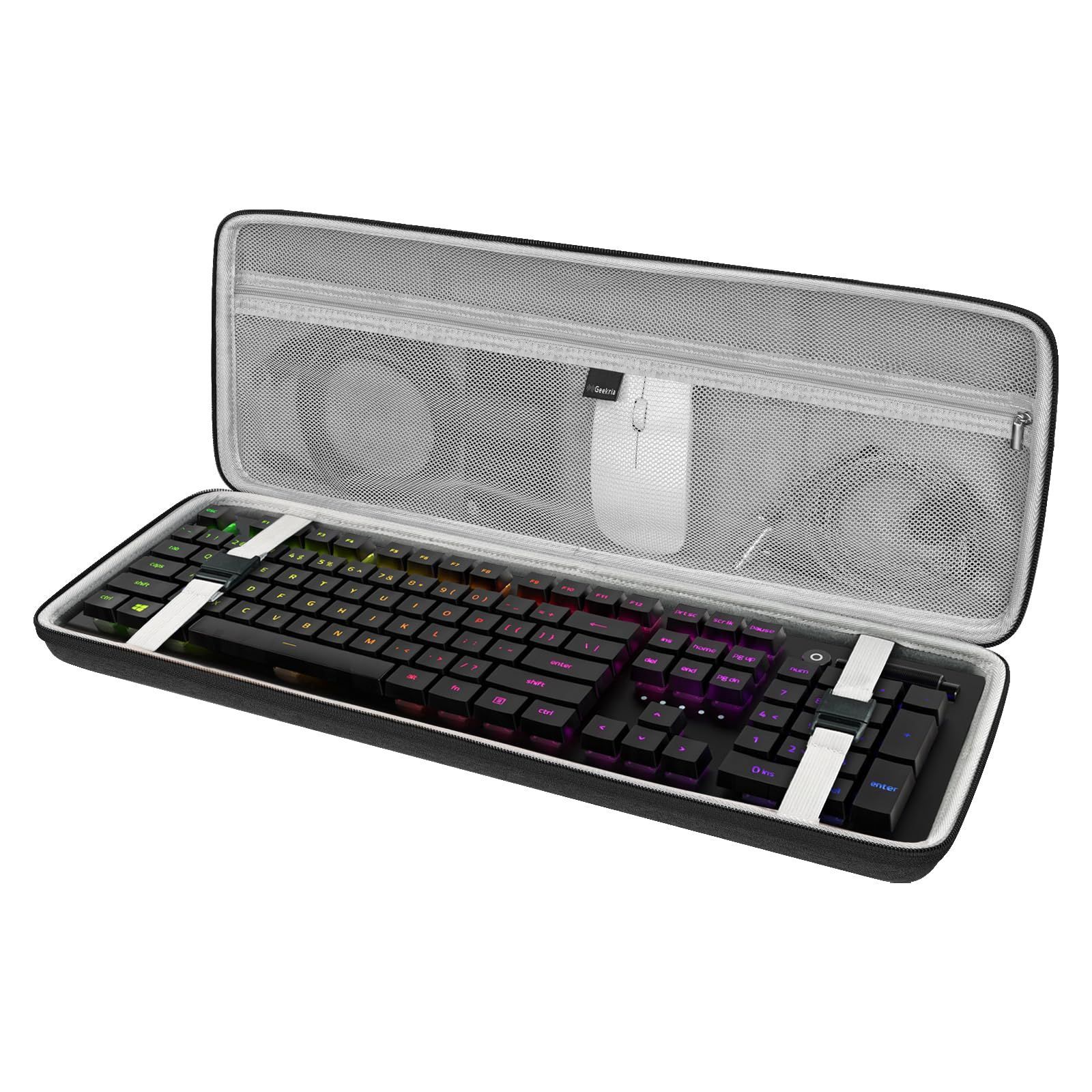 Geekria キーボード ケース 104-108 キー コンピューターメカニカルゲームキーボード 収納ケース 互換品レイザー Razer BlackWidow V3 Razer Ornata Chromaメカニカル ゲーミング キーボード