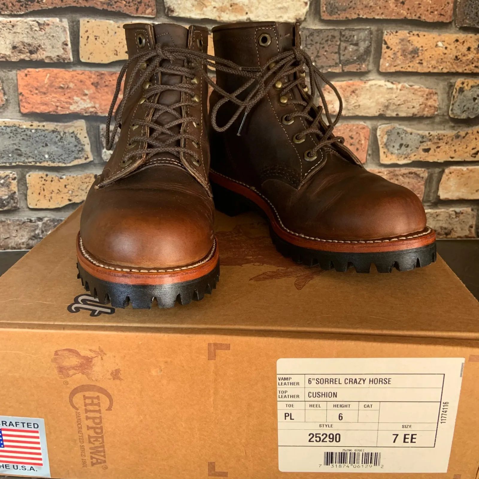 ☆Chippewa 25290 ワークブーツ US7EE 25㎝ (24J20-25290-7) チペワ