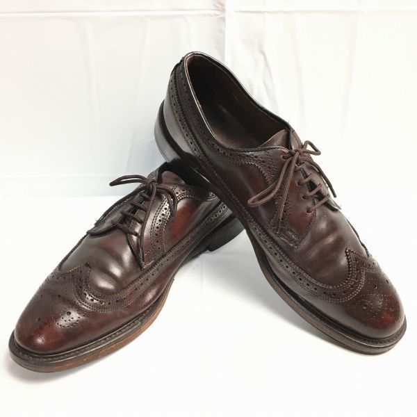 70s-80s?Vintage☆Kinco ロングウイングチップ ビジネスシューズ 