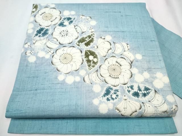 平和屋着物○九寸開き名古屋帯 草花文 金彩 正絹 逸品 未使用 CAAZ6489dy