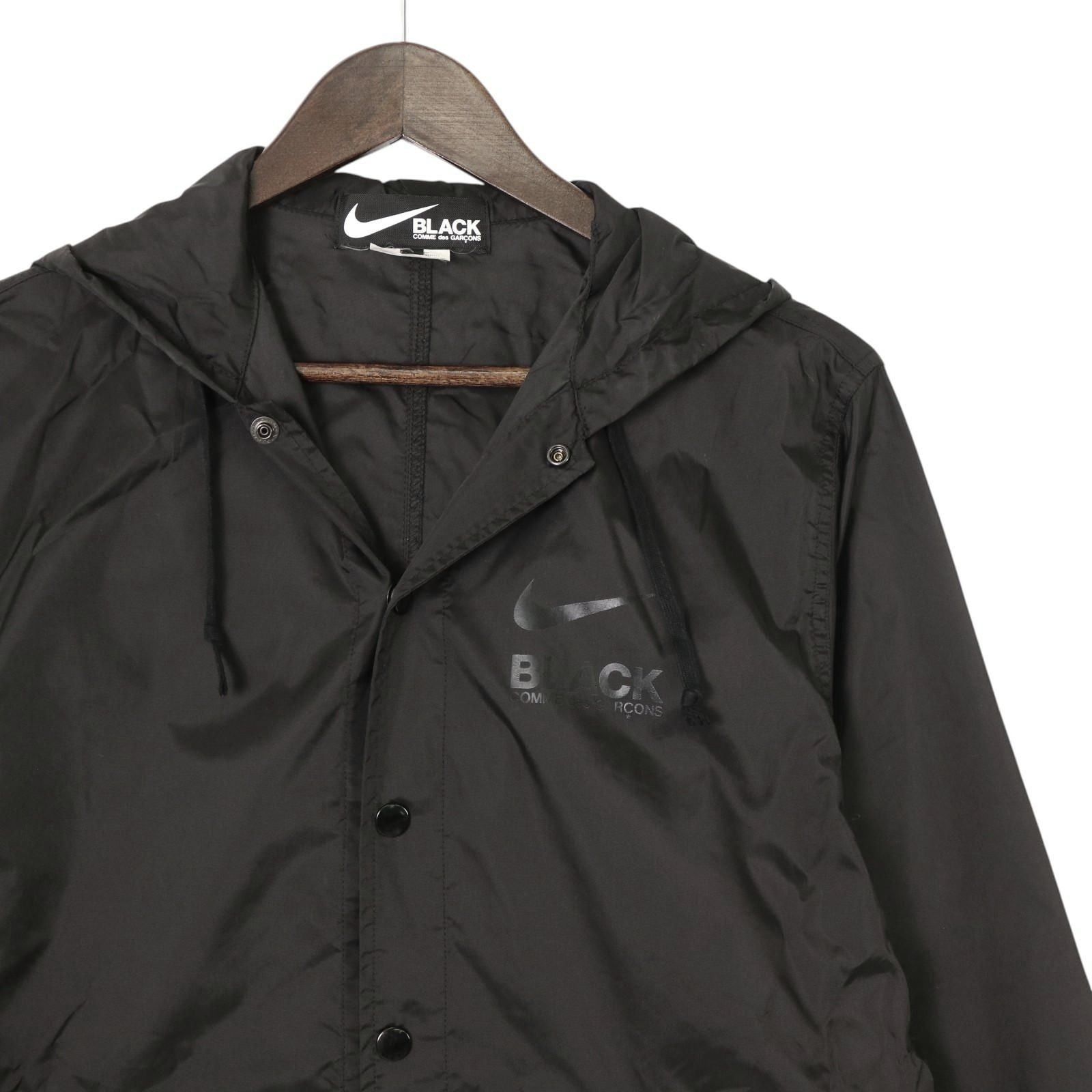 COMME des GARÇONS ブラックナイロンジャケット XL