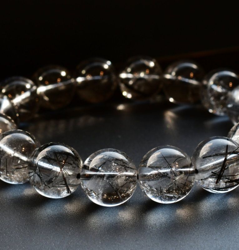 輝く虹と大地のエネルギー13mm GHB90 46g トルマリンインクォーツブレスレット 心身の浄化 グラウンディング 守護 プレゼント 贈り物 水晶 浄化発送 ギフト 京海堂 天然石の卸 京の蔵 NEXPOTALLINN_EU