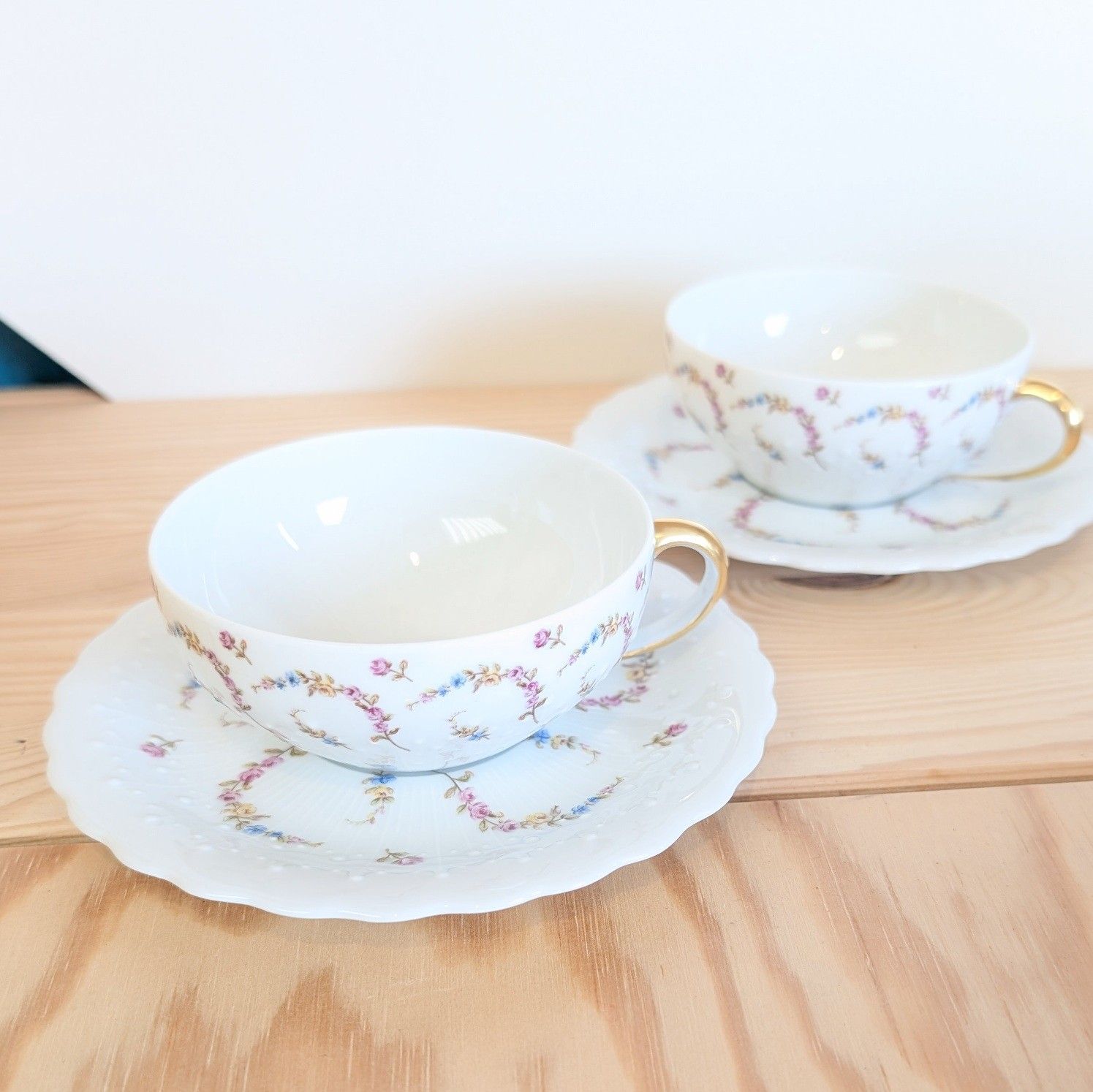 リモージュ カップ＆ソーサー 2客 ジョルジュボワイエ Georges Boyer