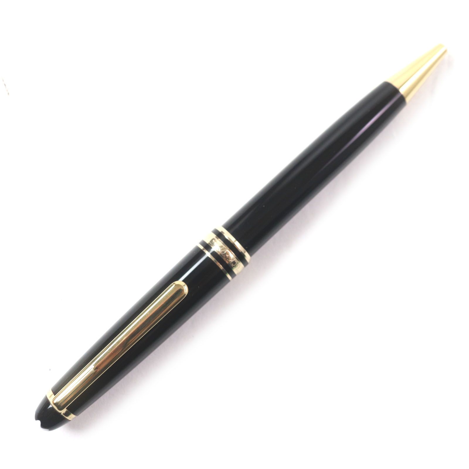 極美品○MONTBLANC モンブラン マイスターシュテュック クラシック 現行品 ロゴ刻印 ホワイトスター ツイスト式 ボールペン ブラック レッドゴールド 箱・保存袋付き ドイツ製 筆記確認済み 極美品▽MONTBLANC モンブラン マイスターシュテュック クラシック
