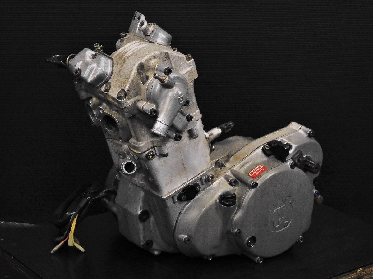 評価B ハスクバーナ TE350 実動 純正 エンジン ASSY 走行距離表示1 282km アイドリング-シフト良好 100200*** f8300Q12k