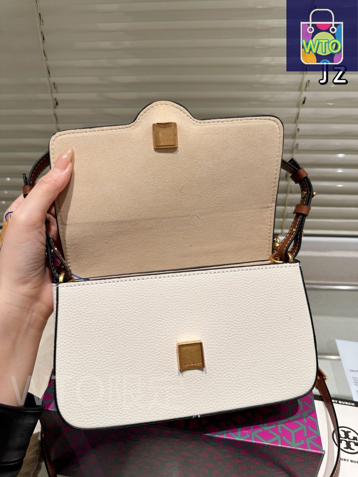 今日 Tory Burch Cowhide Leather Shoulder Bag トーリーバーチ 牛革 ショルダーバッグ 20×12cm ギフトボックス付き-WTO輸入2 DECORATOM_COM_BR