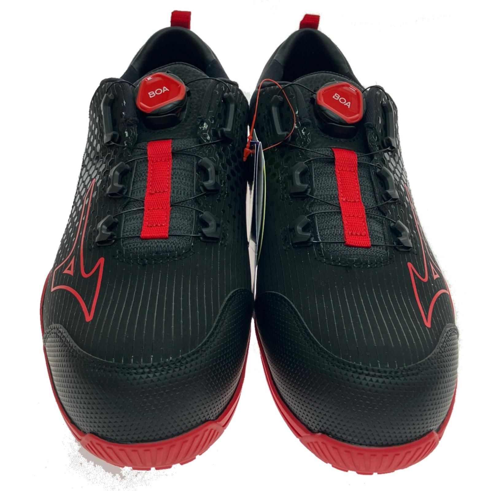 $$ MIZUNO ミズノ 安全靴 オールマイティ F1GA250009 ブラック×ニスモレッド