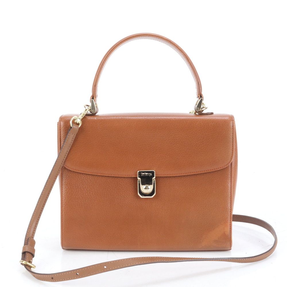 美品　バーバリー　オールド　レザー　ハンドバッグ2way キャメル　ノバチェック 9b45133b1648f7a54083f4b8048fac