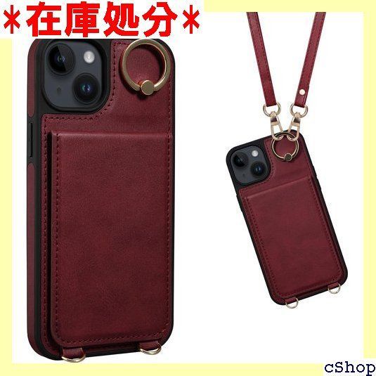 iPhone 15 Plus 用 ケース 背面 手帳型 カードケース 手帳型ケース iPhone 15Plus 用 スマホケース iPhone15 Plus 用 ショルダー ストラップ 背面ケース Shlybaay 肩掛け スタンド カー inch対応 456